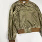 Celine Sample Light Brown Satin Bomber Jacket 2020s - S