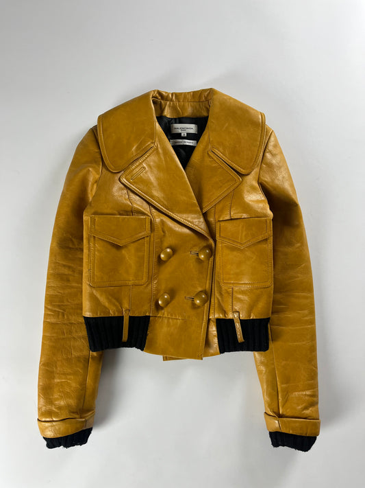 Balenciaga Nicolas Ghesquière Yellow Leather Jacket FW 2002 - S