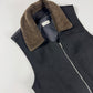 Dries Van Noten Black Wool Gilet Vest Sherpa Effect Collar - M