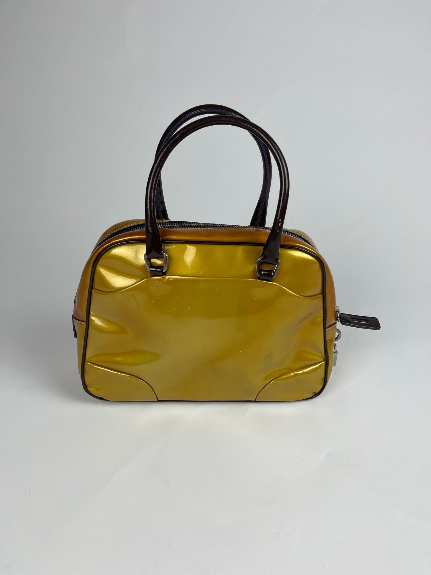 Prada Bright Leather Hand Bag SS 2000 - OS