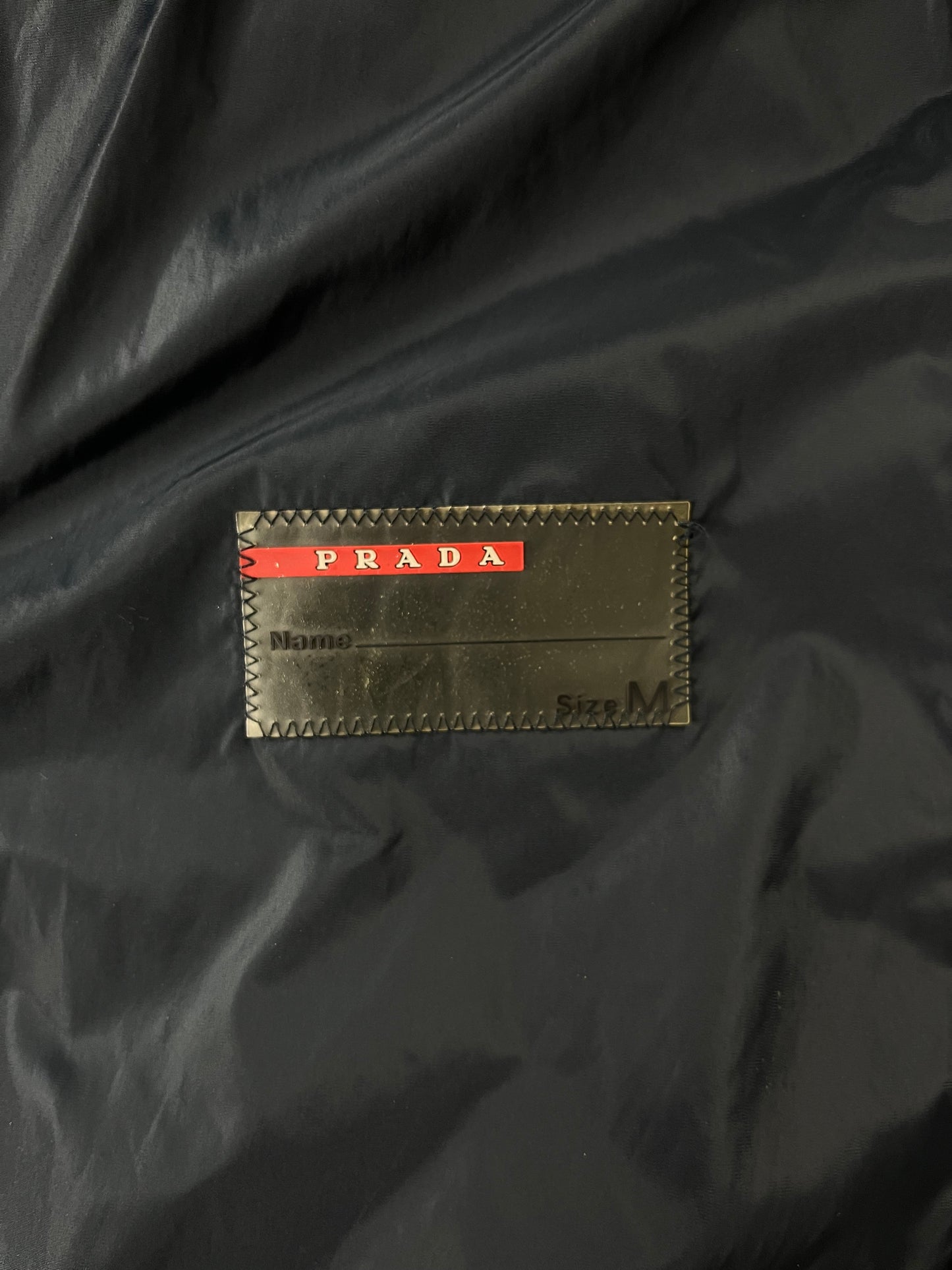 Prada Navy Lined Sleeve Bomber Jacket FW 2007 - M