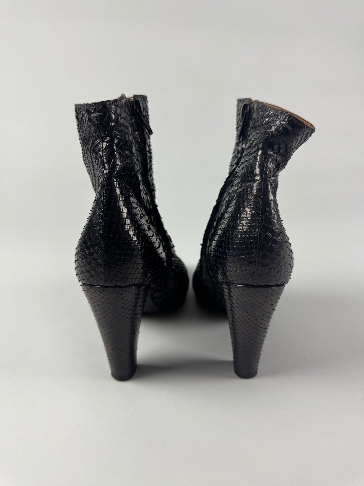Maison Martin Margiela Snakeskin Python Leather Effect Ankle Boots - 41 EU