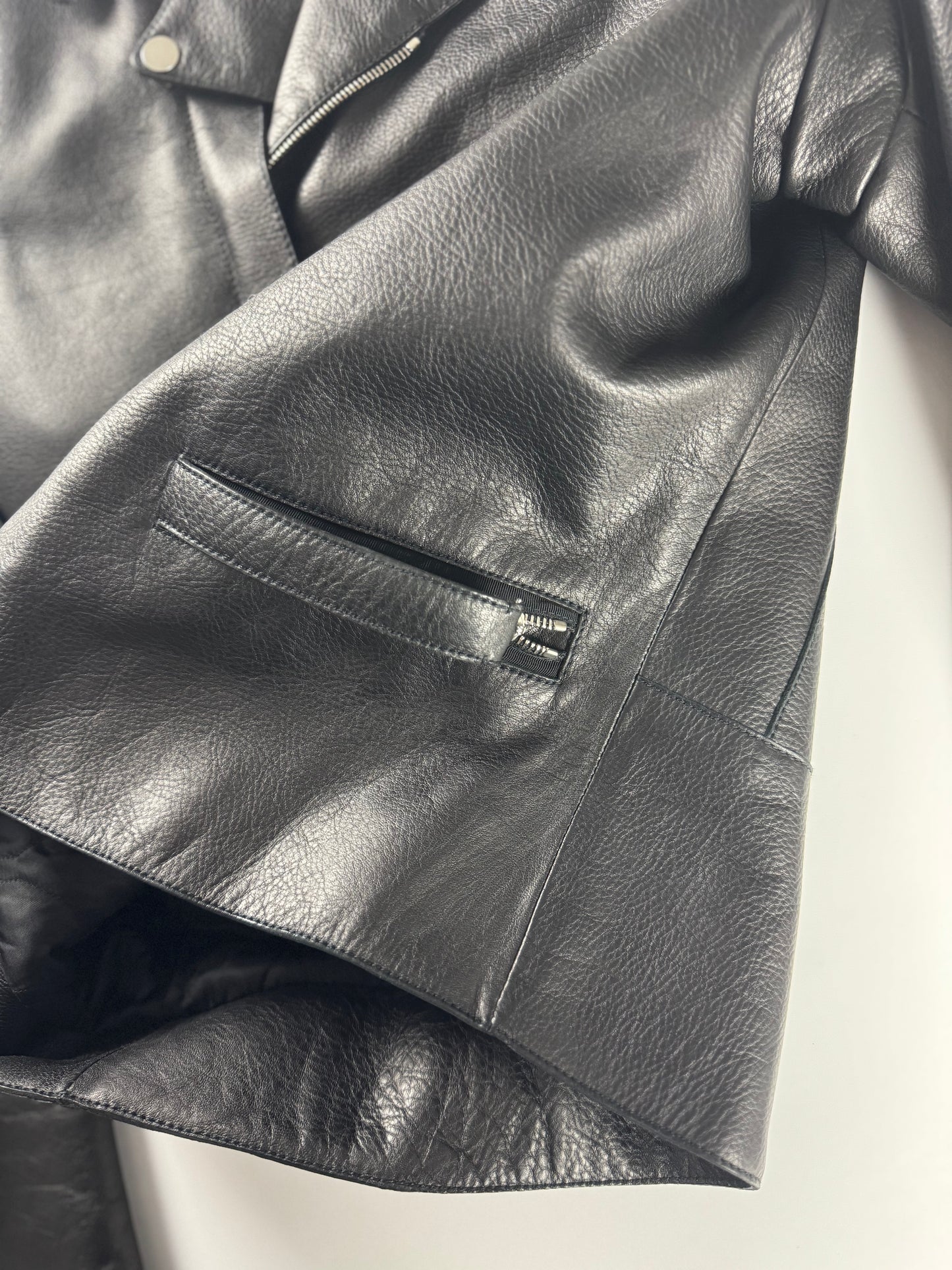 Balenciaga Alexander Wang Dark Buffalo Leather Perfecto Jacket FW 2015 - M