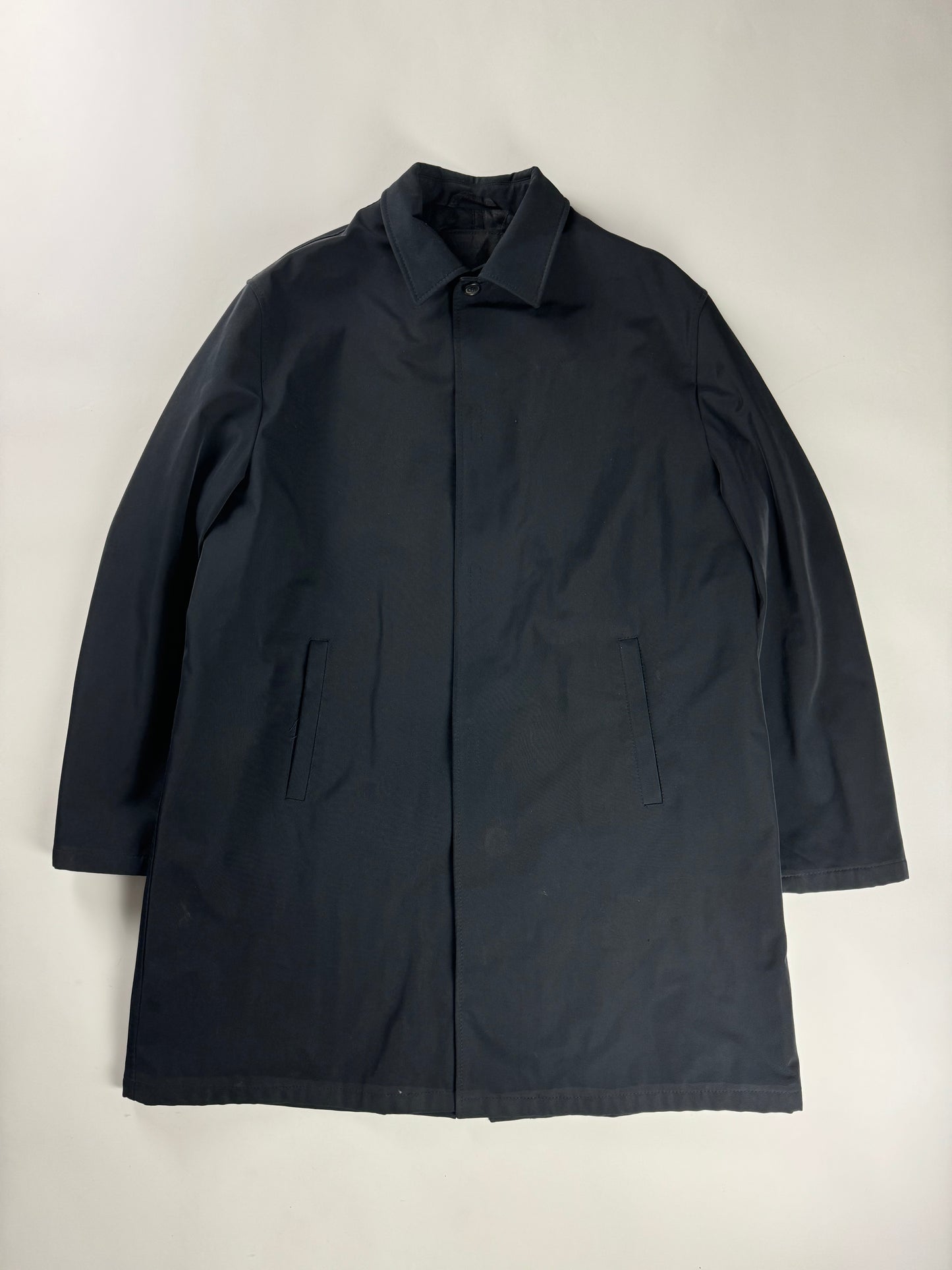 Prada Inside Quilted Marine Nylon Overcoat FW 1998 - XL