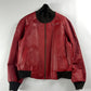 Prada Premium Red Leather Bomber Jacket FW 2000 - M