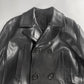 Prada Double Breasted Dark Brown Leather Coat FW 1996 - L