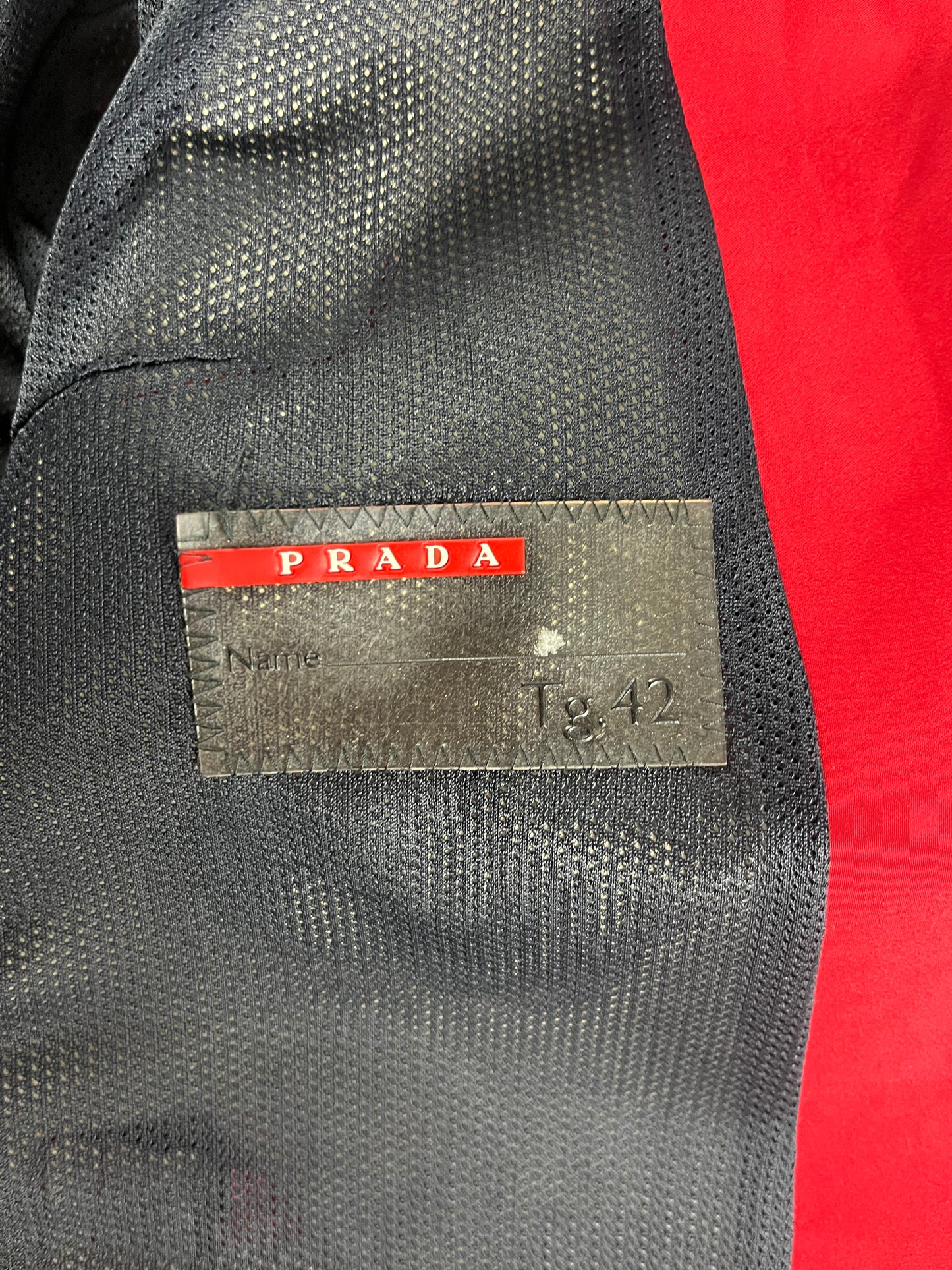 Prada Linea Rossa Red Nylon Technical Shirt SS 2000 - XS