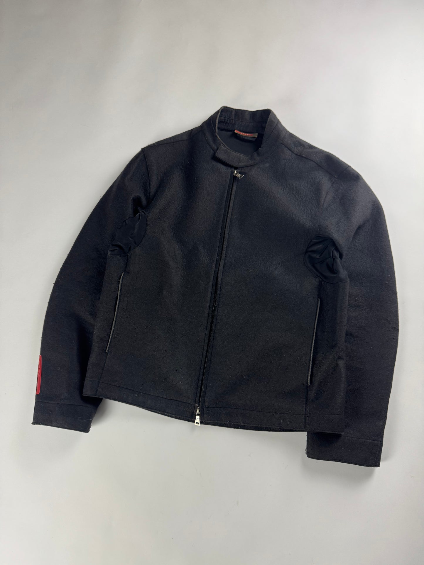 Prada Linea Rossa Technical Wool Moto Jacket SS 2000 - M
