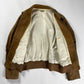 Miu Miu Camel Tan Leather Bomber Pointed Collar Jacket 2000s - M
