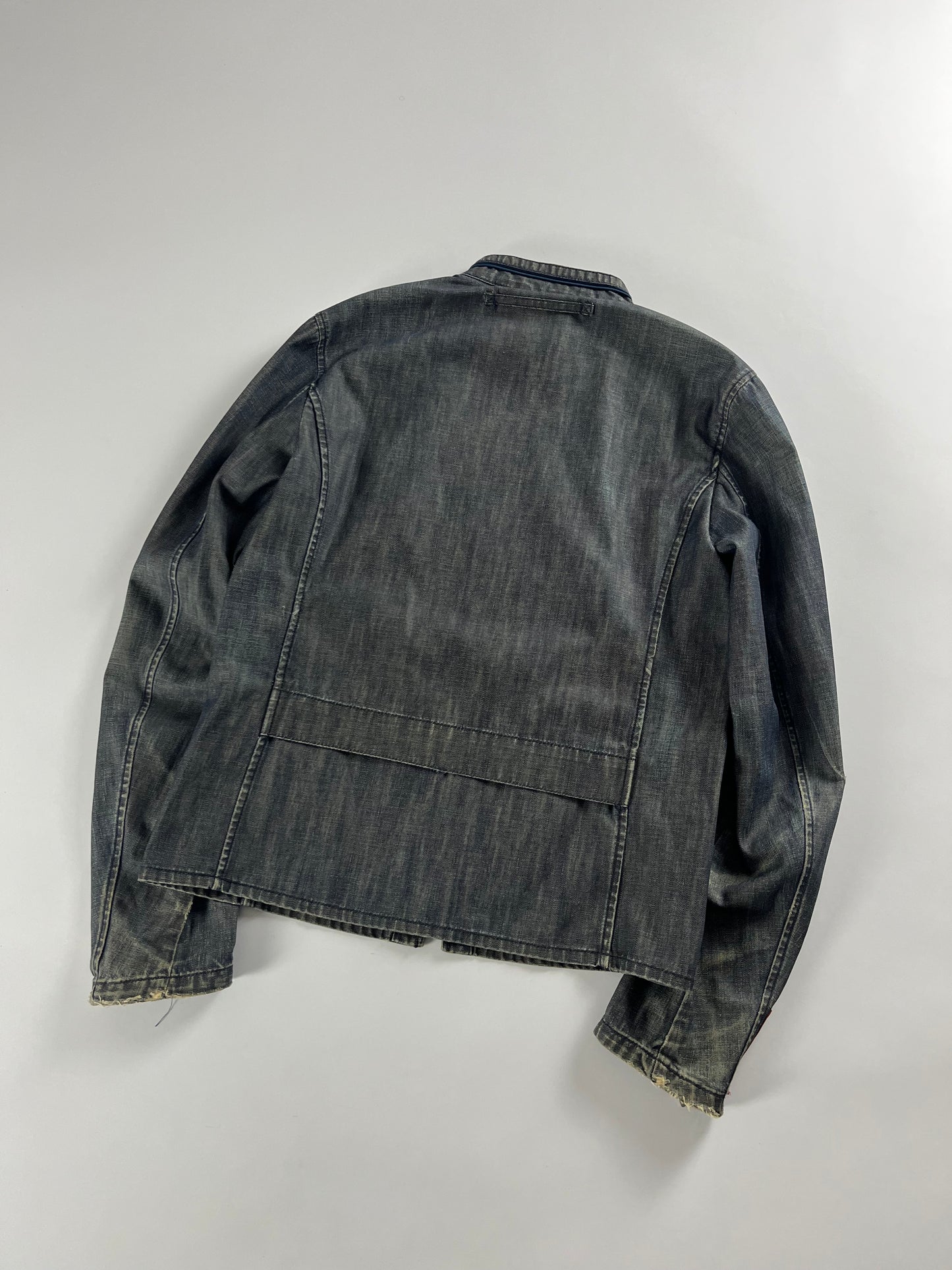 Prada Linea Rossa Denim Motor Jacket 2000s - M