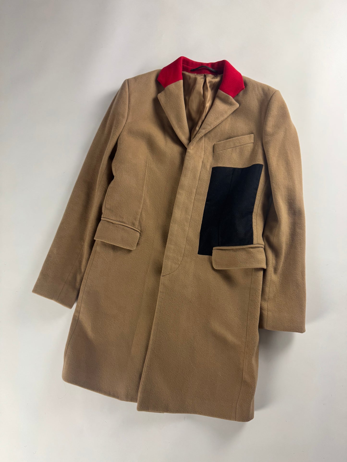 Givenchy Cashmere Color Patch Wool Coat Pre Fall 2015 - M