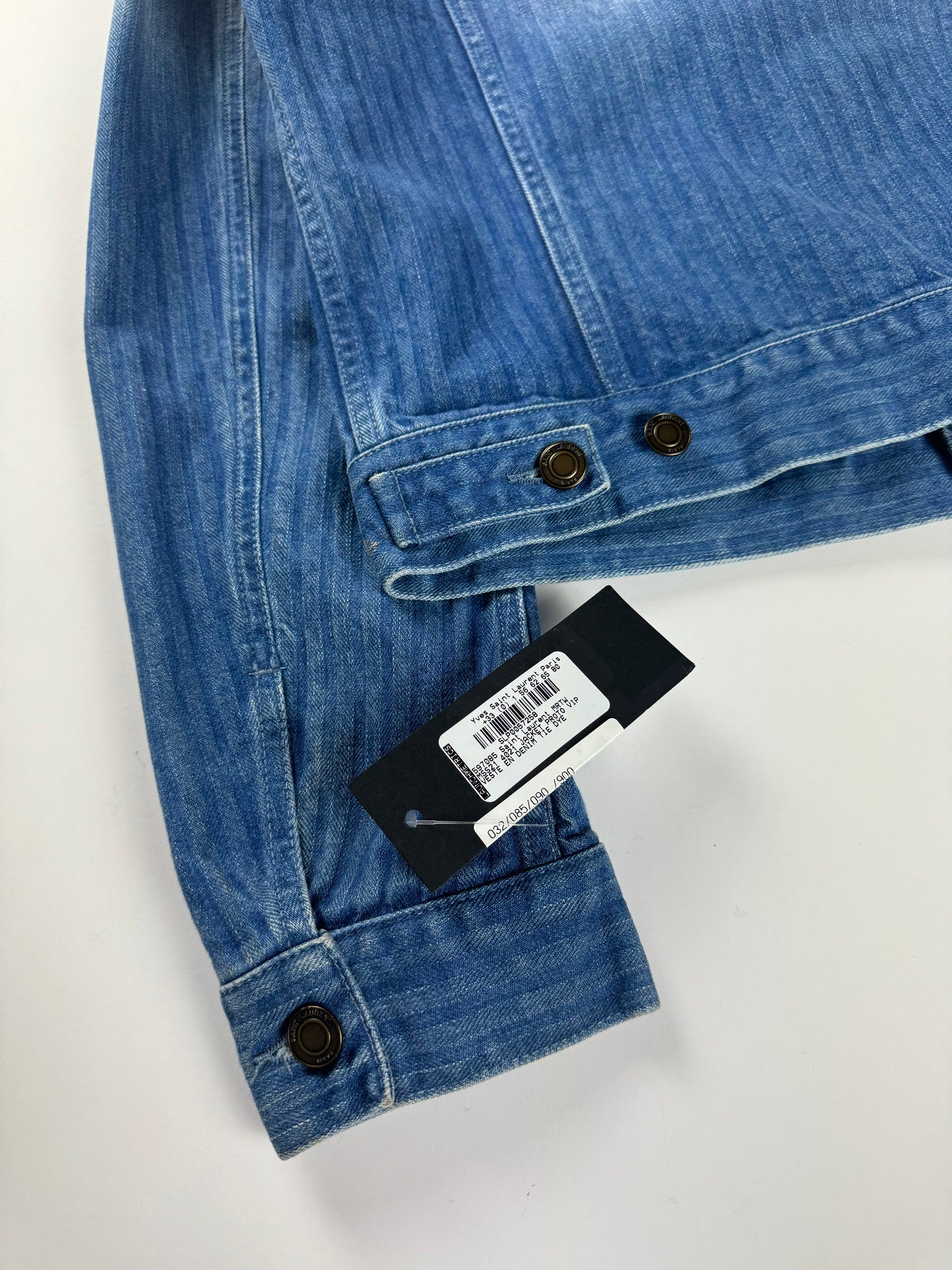 Saint Laurent Sample Tie & Dye Gradient Effect Denim Jacket SS 2021 - S