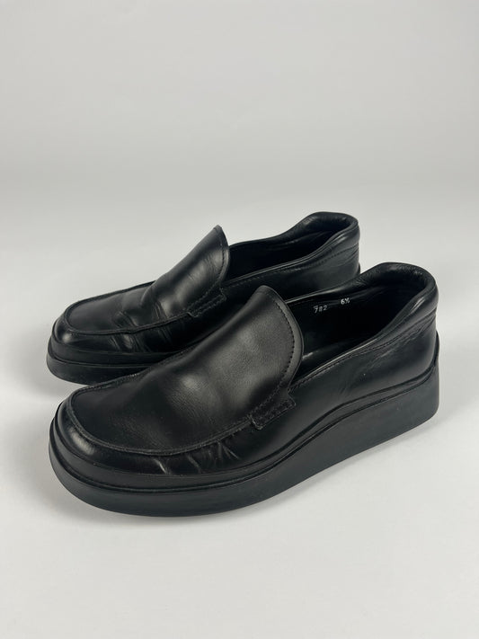 Prada Black Leather Platform Shoes SS 1998 - 41,5 EU