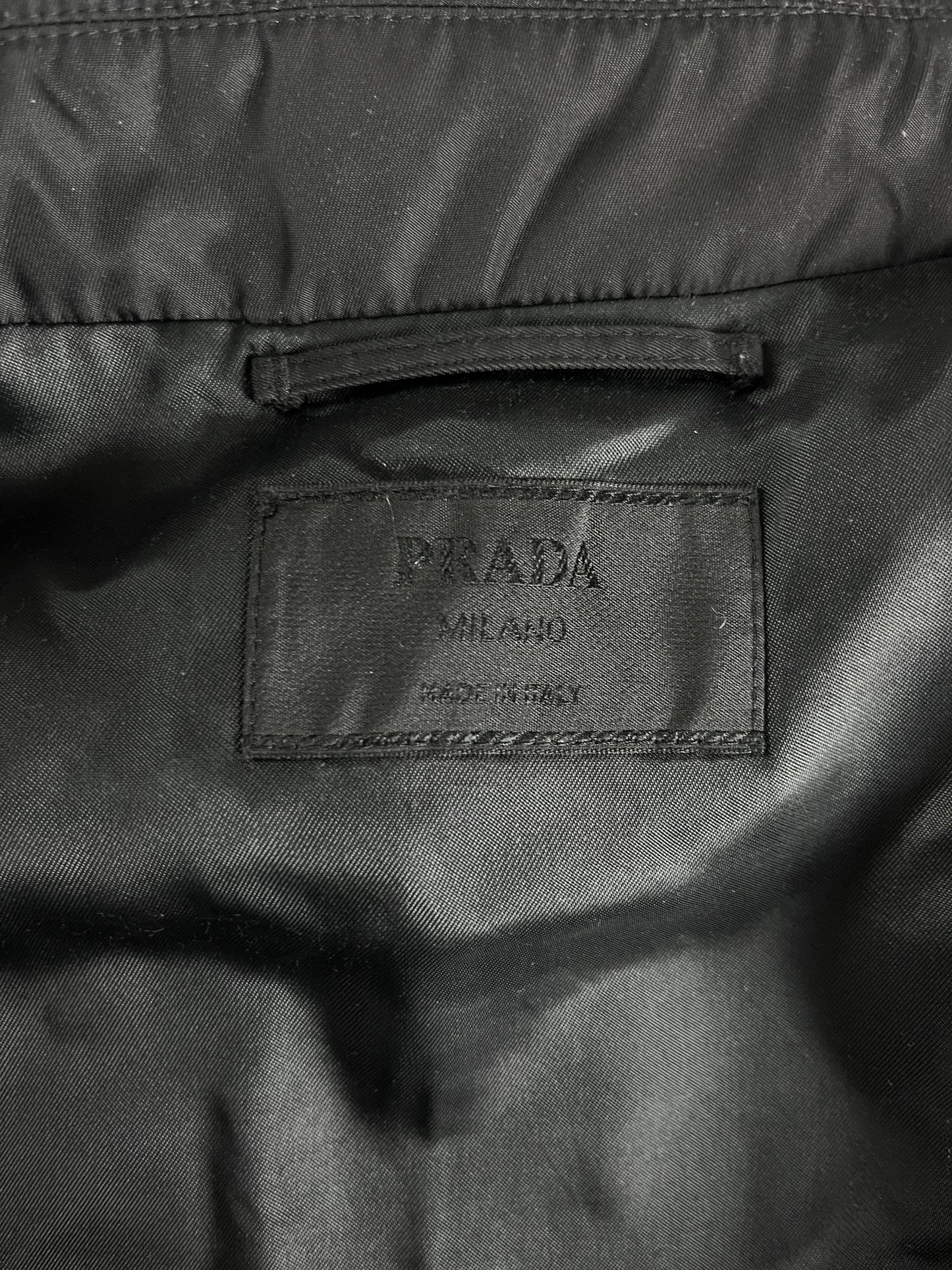 Prada Essential Black Work Trucker Jacket 2000s - L