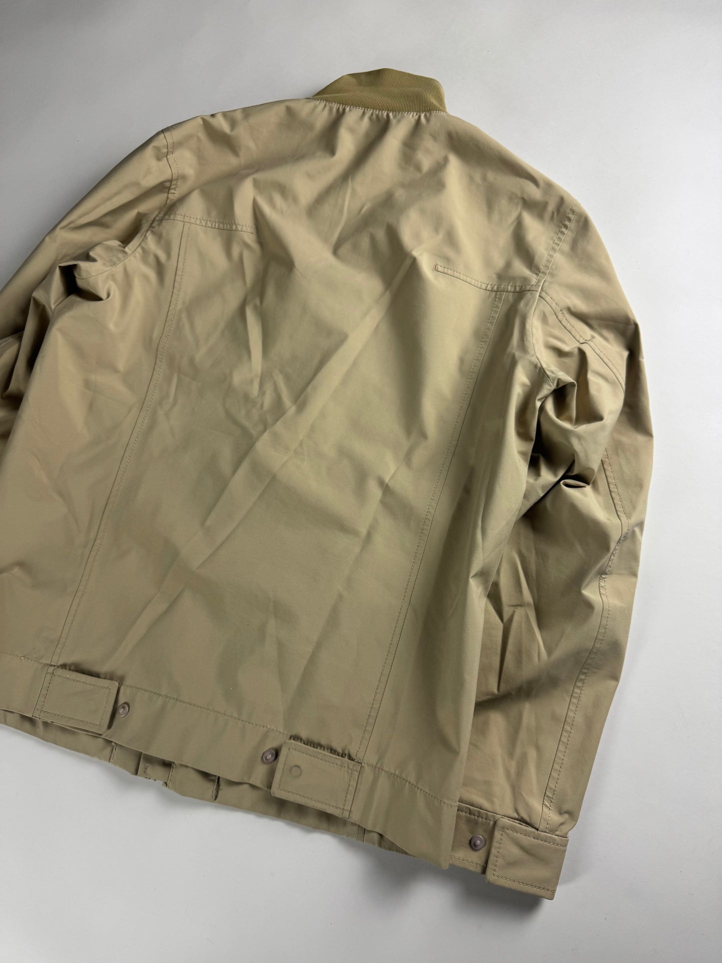 Prada Gore Tex Beige Technical Bomber Jacket 2000s - M