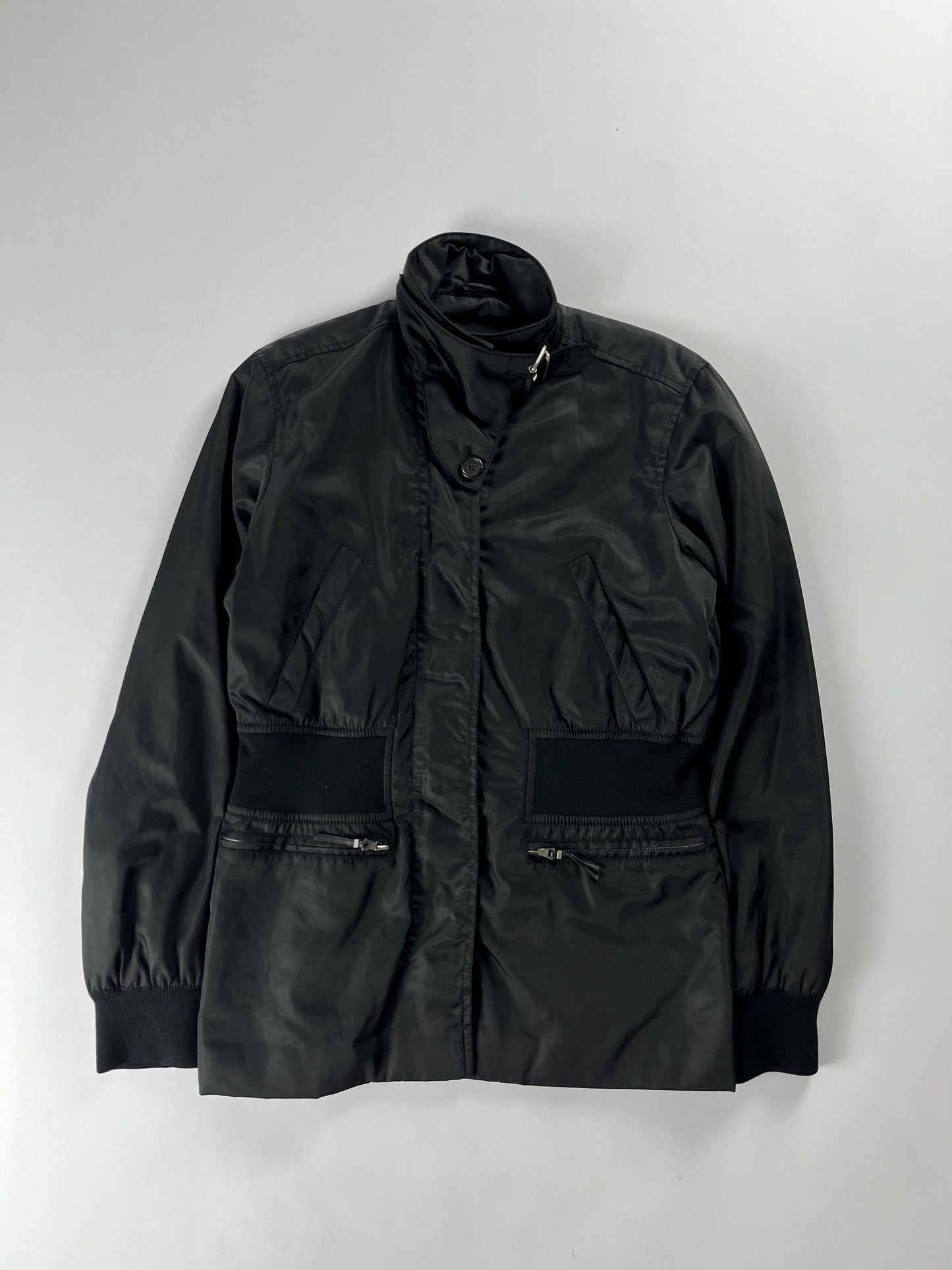 Prada Elastic Waisted Pilot Belted Collar Jacket 2000s - S