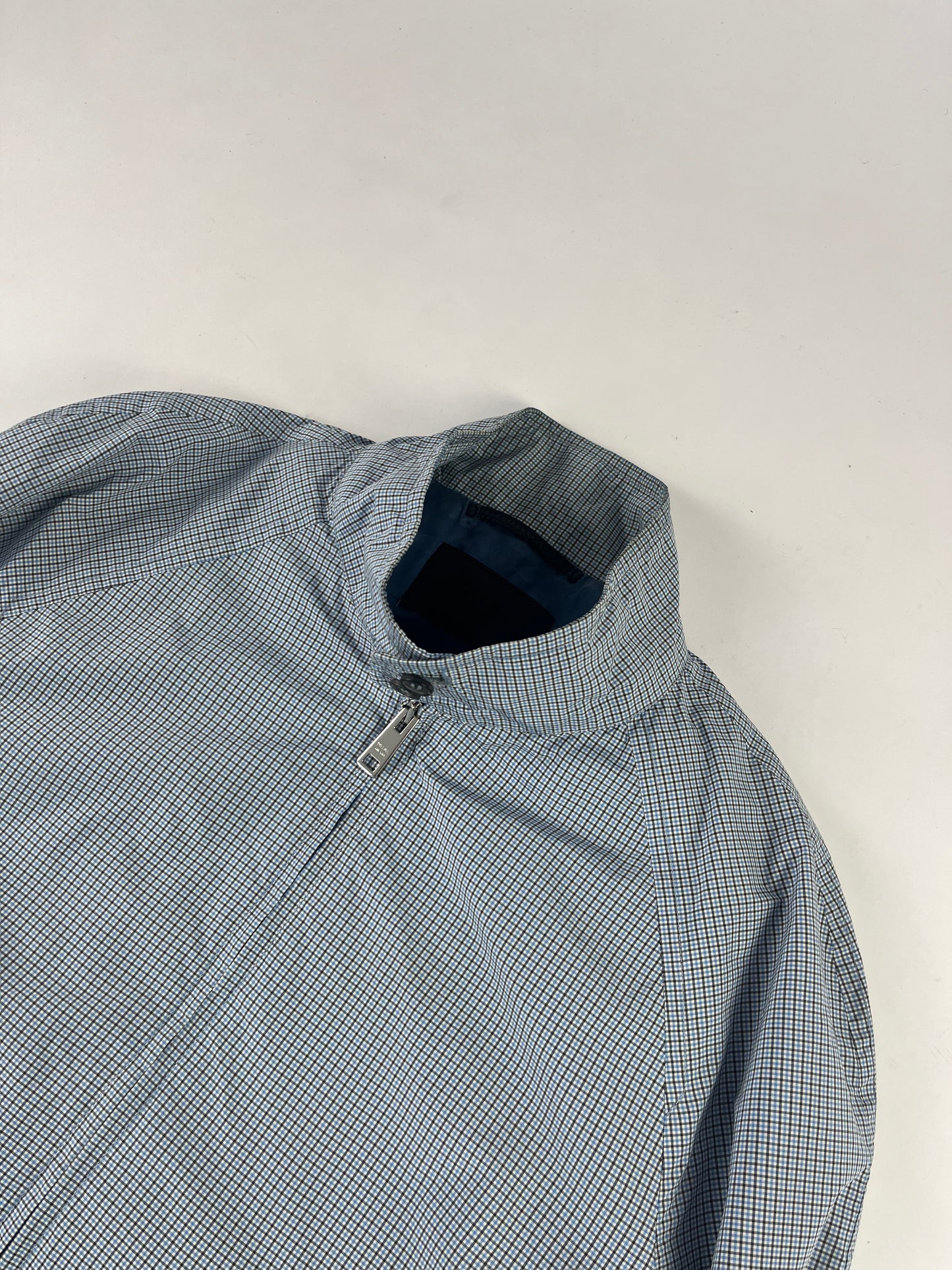 Prada Grid Checkered Nylon Bomber Jacket SS 2017 - M