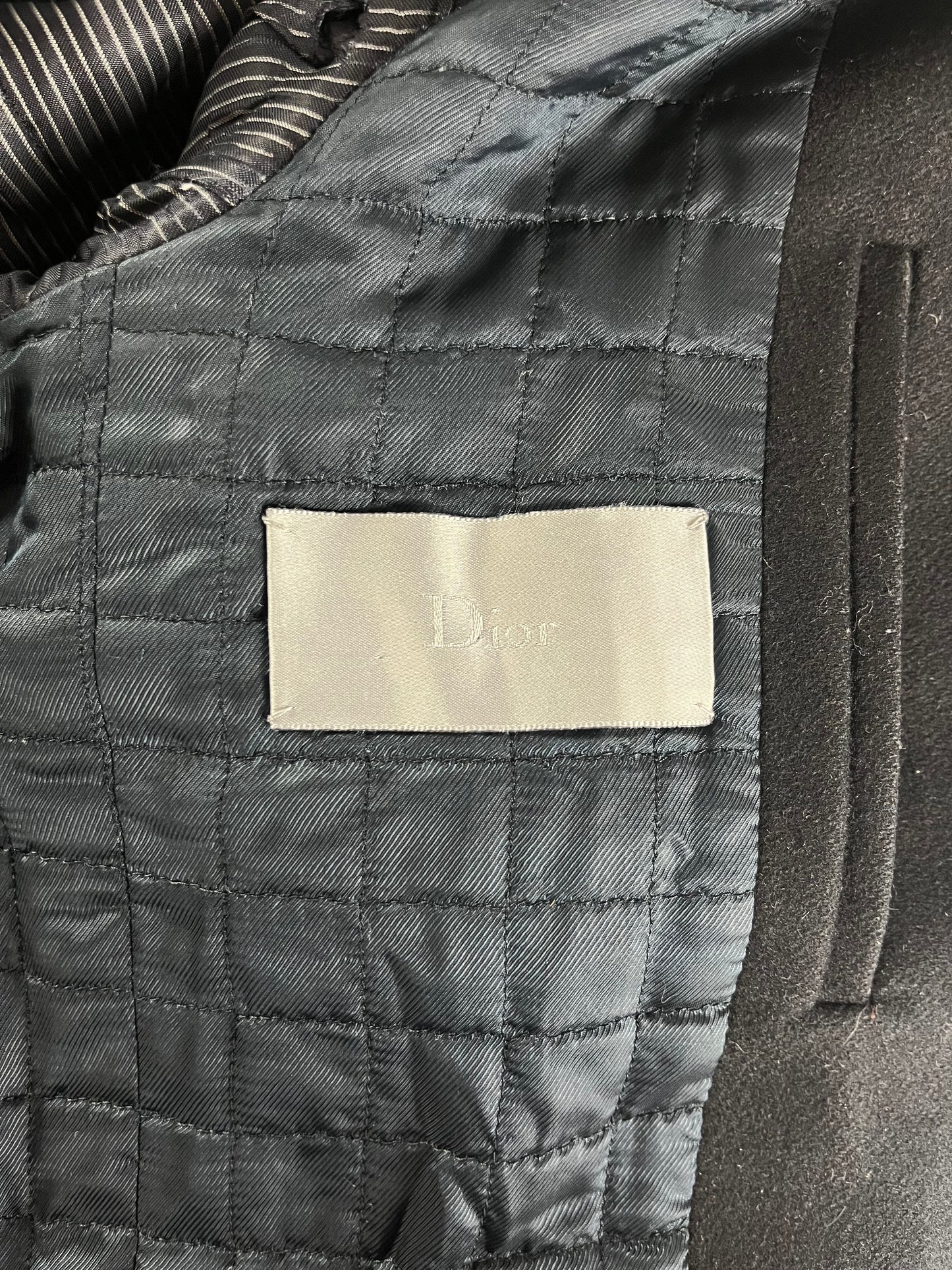 Dior Homme Dark Wool Leather Bomber Jacket FW 2010 - S