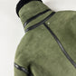 Louis Vuitton Sample Military Olive Shearling Leather Trimmed Bomber Jacket FW 2018 - M