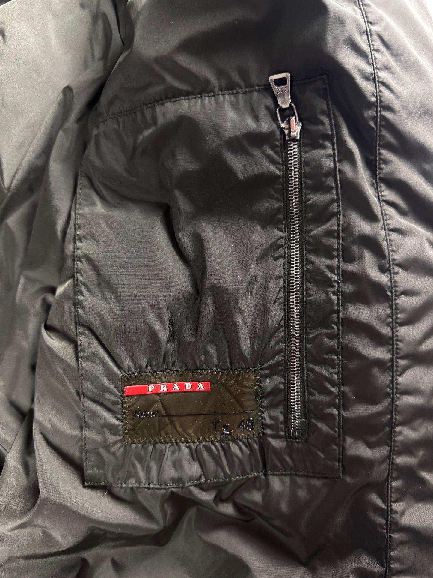 Prada Ski Nylon Puffer Long 3/4 Jacket 2000s - M