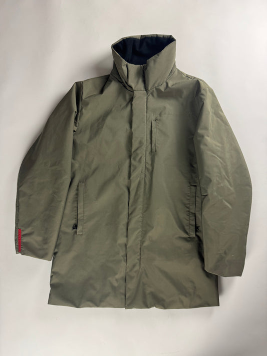Prada Linea Rossa Khaki Nylon Technical Parka Jacket FW 1999 - M