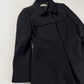 Prada Black Virgin Wool Elegant Coat 2000s - S