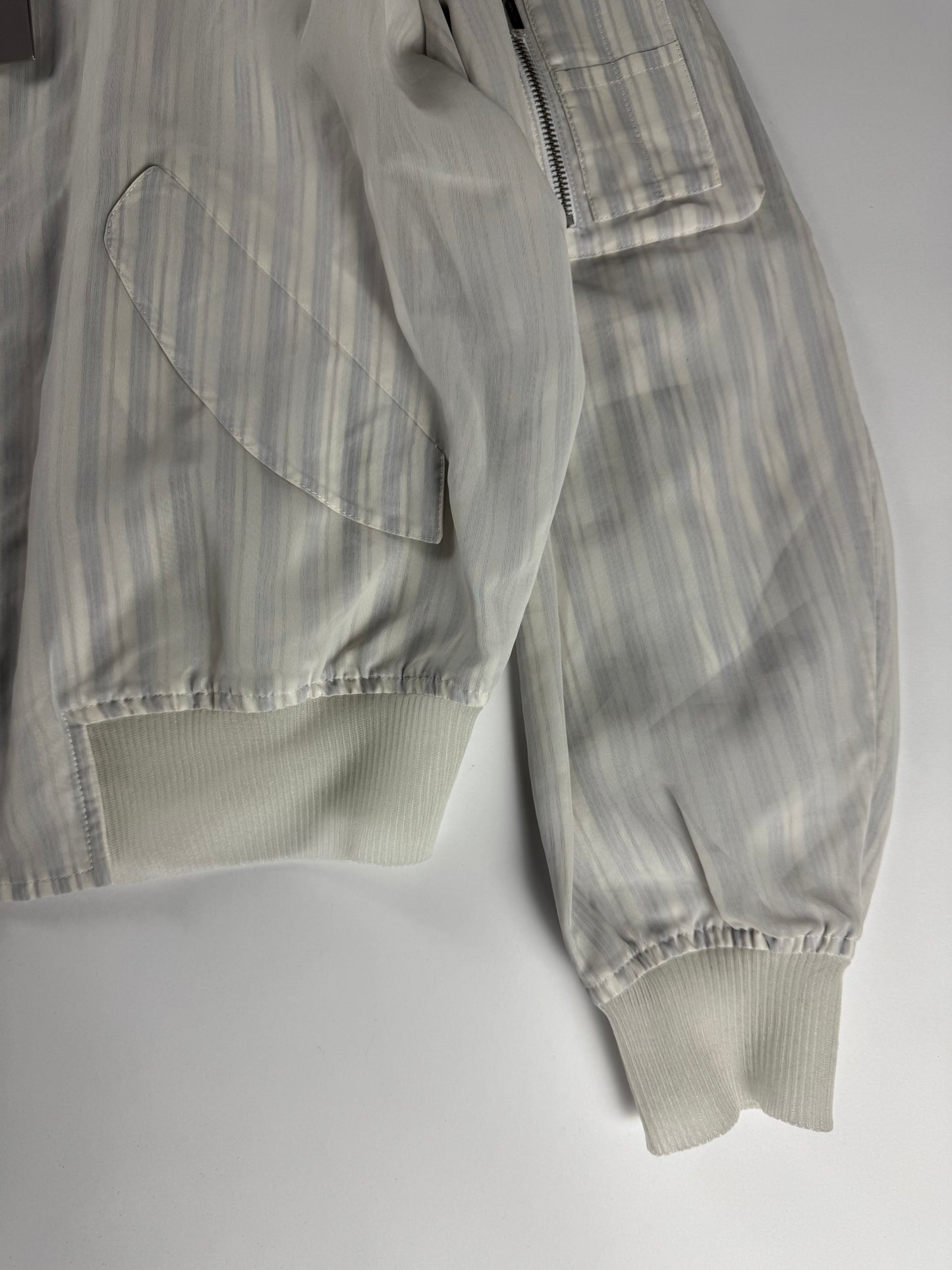 Dior Homme Kim Jones Striped Silk Organza Bomber Jacket SS 2019 - M