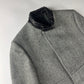 Gucci Grey Wool Leather Belt Collar Long Coat FW 2000 - M