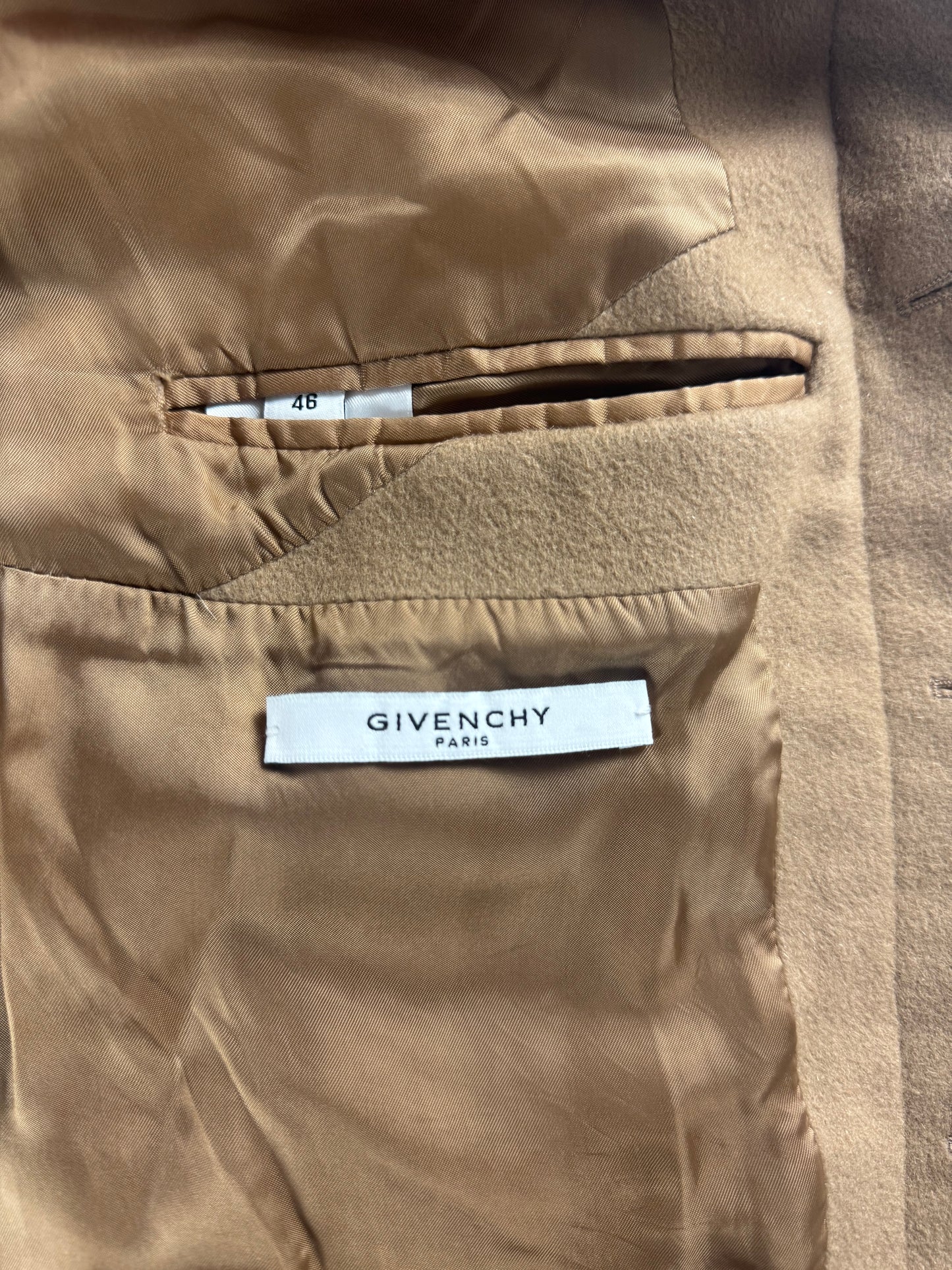 Givenchy Cashmere Color Patch Wool Coat Pre Fall 2015 - M