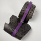 Just Cavalli Dark Brown Crocodile Embossed Purple Strap Leather Corset Belt 2000s - OS