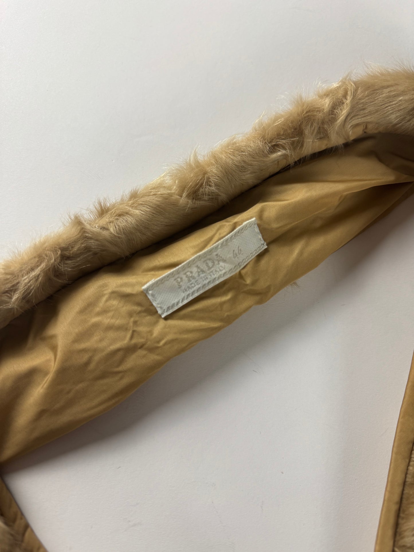 Prada Persian Lamb Buckle Belted Backless Waistcoat Harnais FW 1999 - S