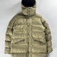 Moncler Camel Bright Metallic Long Down Jacket - XL