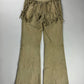 Miu Miu Suede Leather Cowboy Bootcut Pants 2000s - XS