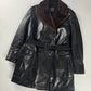 Prada Inside Fur Double Breasted Belted Leather Coat FW 1996 - S