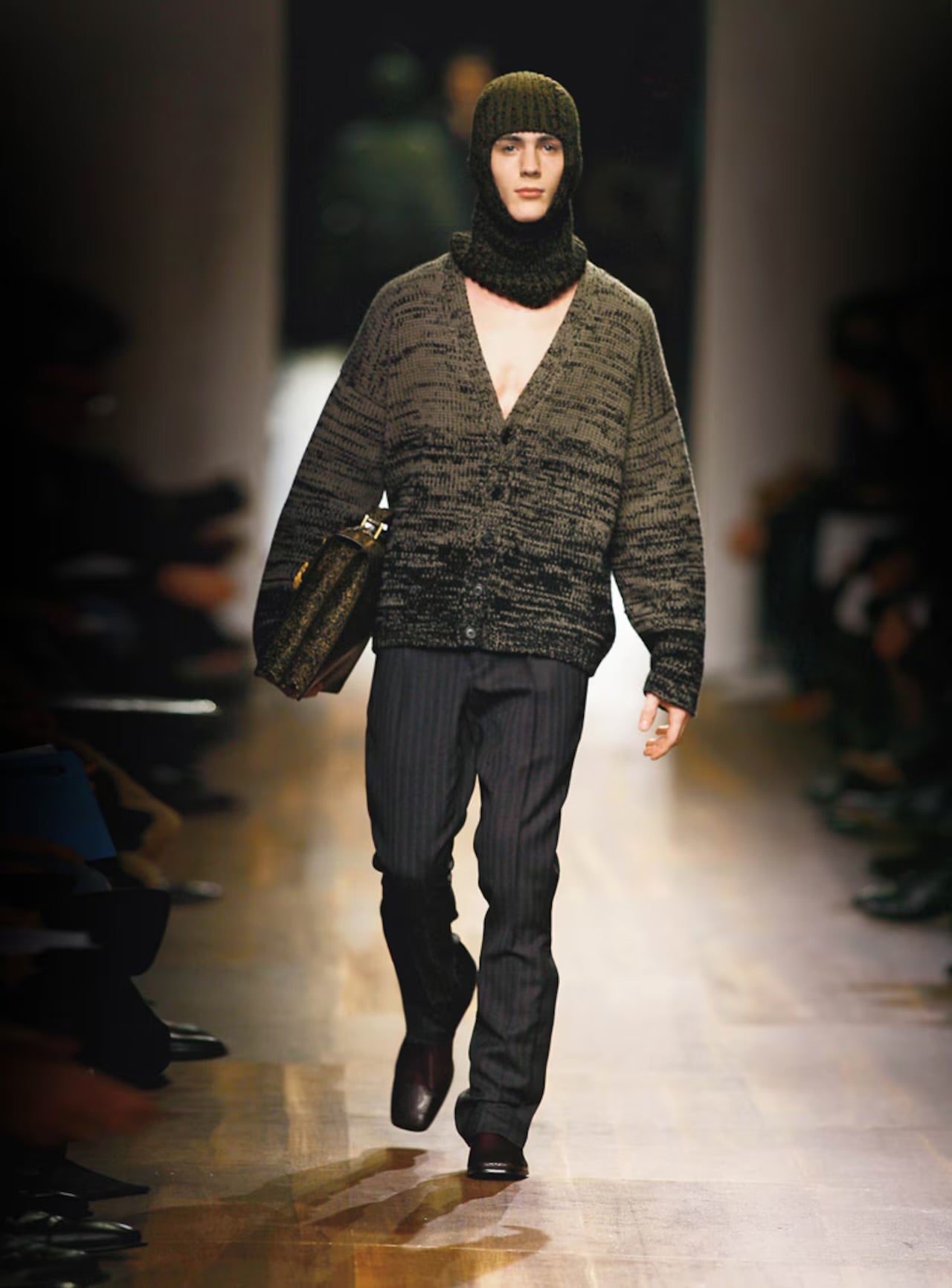 Prada Heavy Gradient Ribbed Knit Balaclava FW 2006 - OS