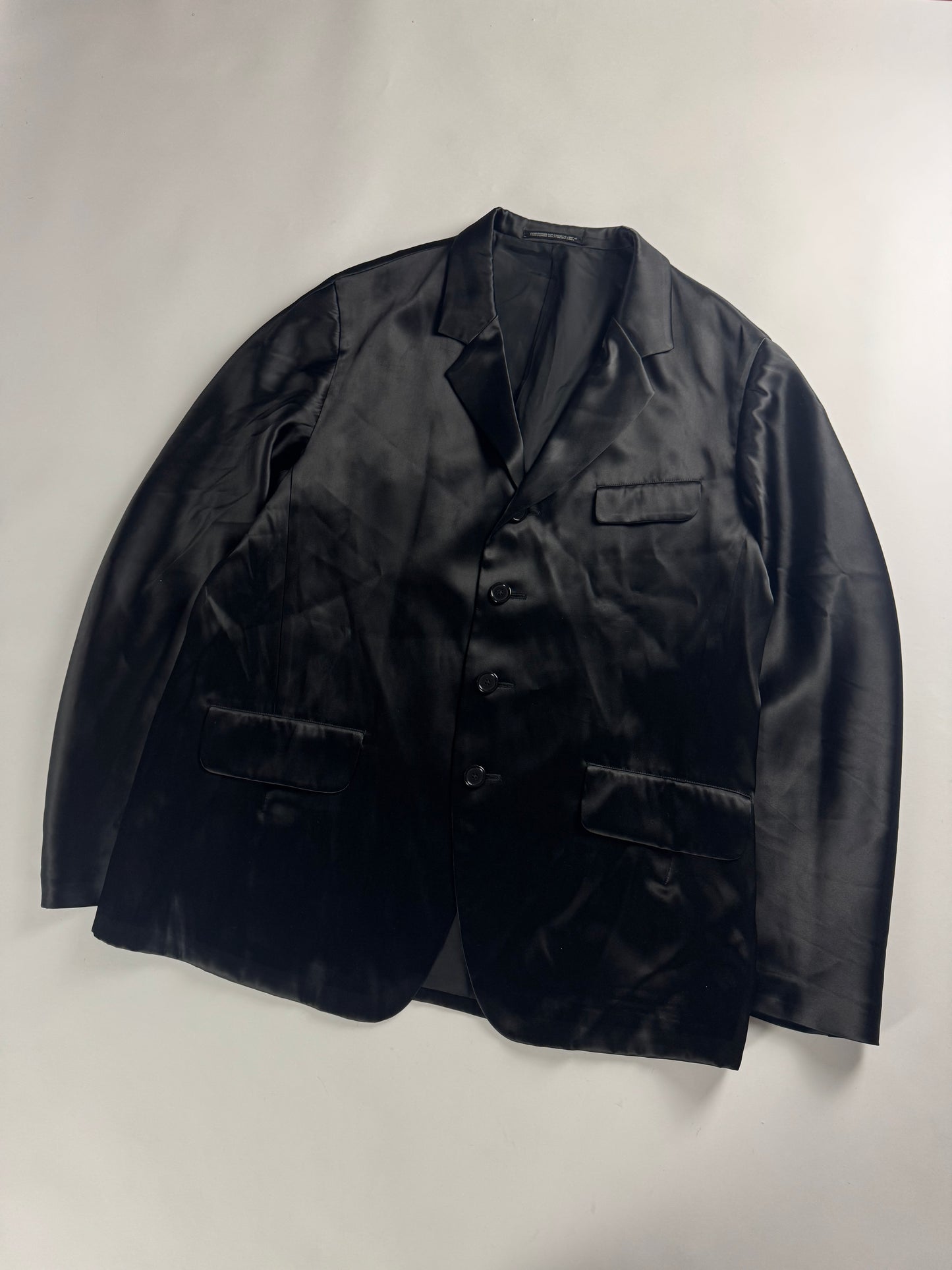 Yohji Yamamoto Pour Homme and Lustrous Night Drapey Satin Effect Blazer FW 1997 - M