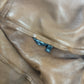 Prada Sample Havana Brushed Suede Canvas Leather Moto Jacket FW 2013 - M