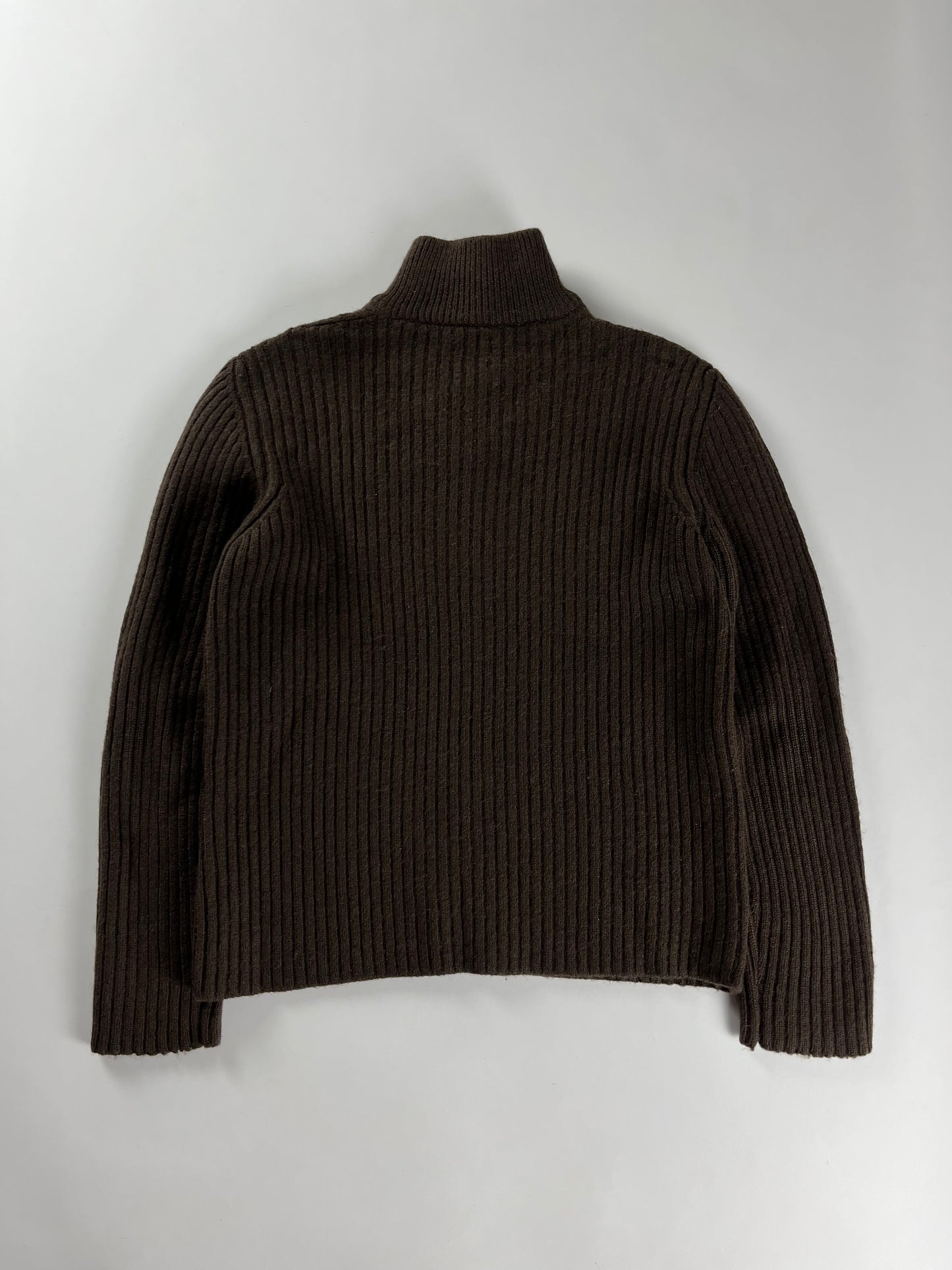Prada Linea Rossa Brown Corduroy Turtleneck Sweater FW 1999 - S