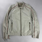 Prada Motolight White Light Leather Moto Jacket 2000s - L