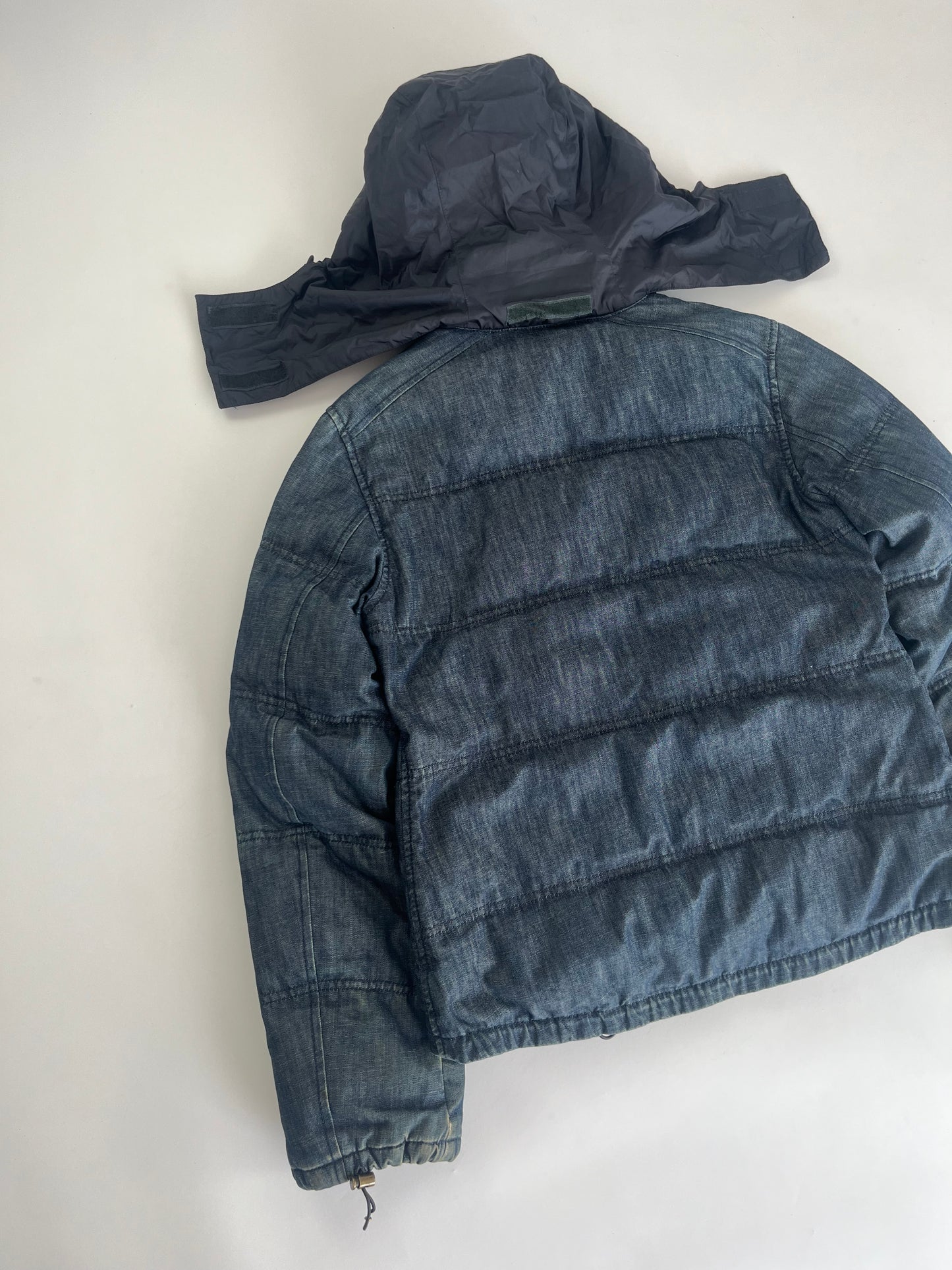 Prada Denim Puffer Jacket 2000s - XS