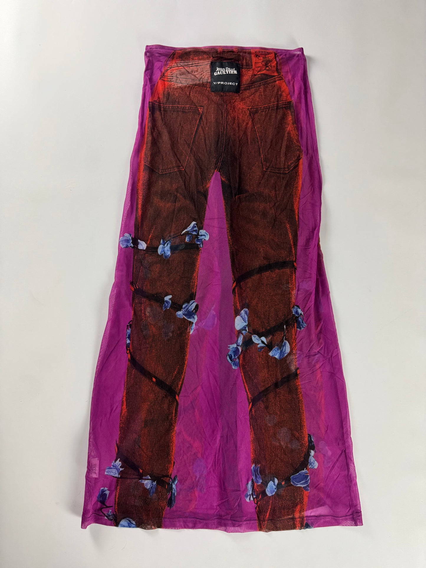 Y/Project Jean Paul Gaultier Edition Trompe L’Oeil Maxi Skirt SS 2023 - M