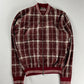 Hermès Bordeaux Plaid Check Bomber Jacket SS 2018 - S