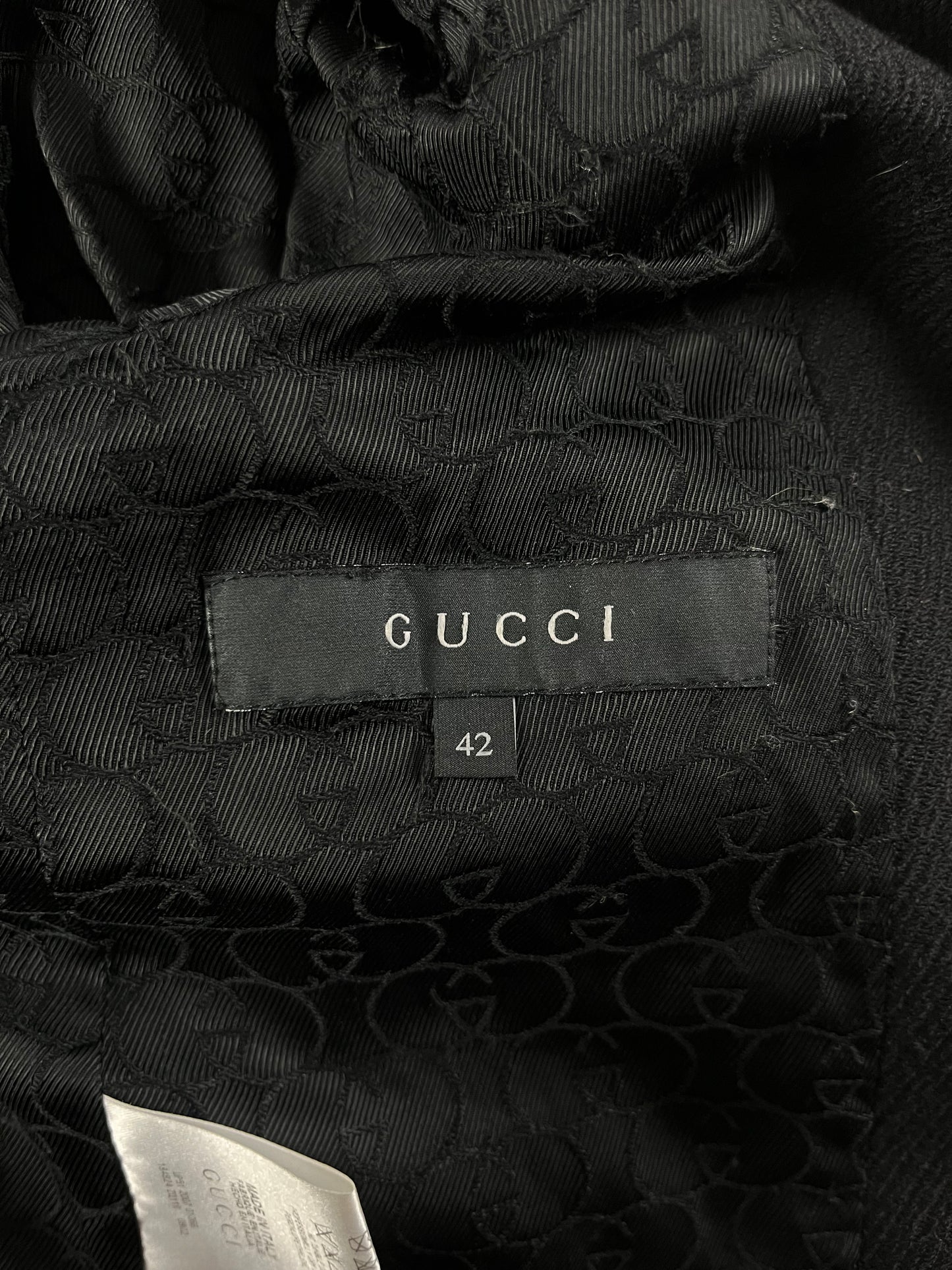 Gucci Black Premium Wool Asymmetrical Jacket FW 2007 - S