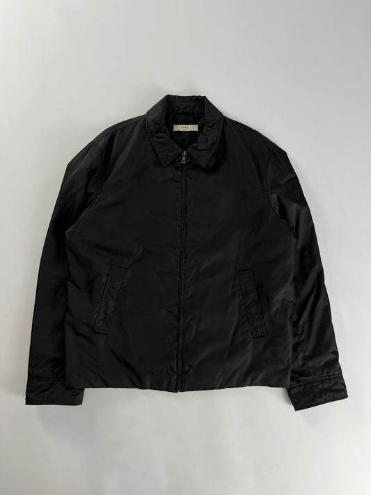 Prada Essential Dark Nylon Work Zipper Jacket 2000s - L