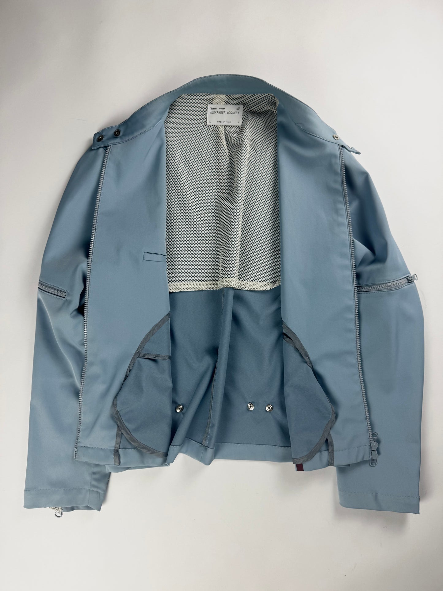 Alexander McQueen Blue Cotton Racing Jacket SS 1996 - L