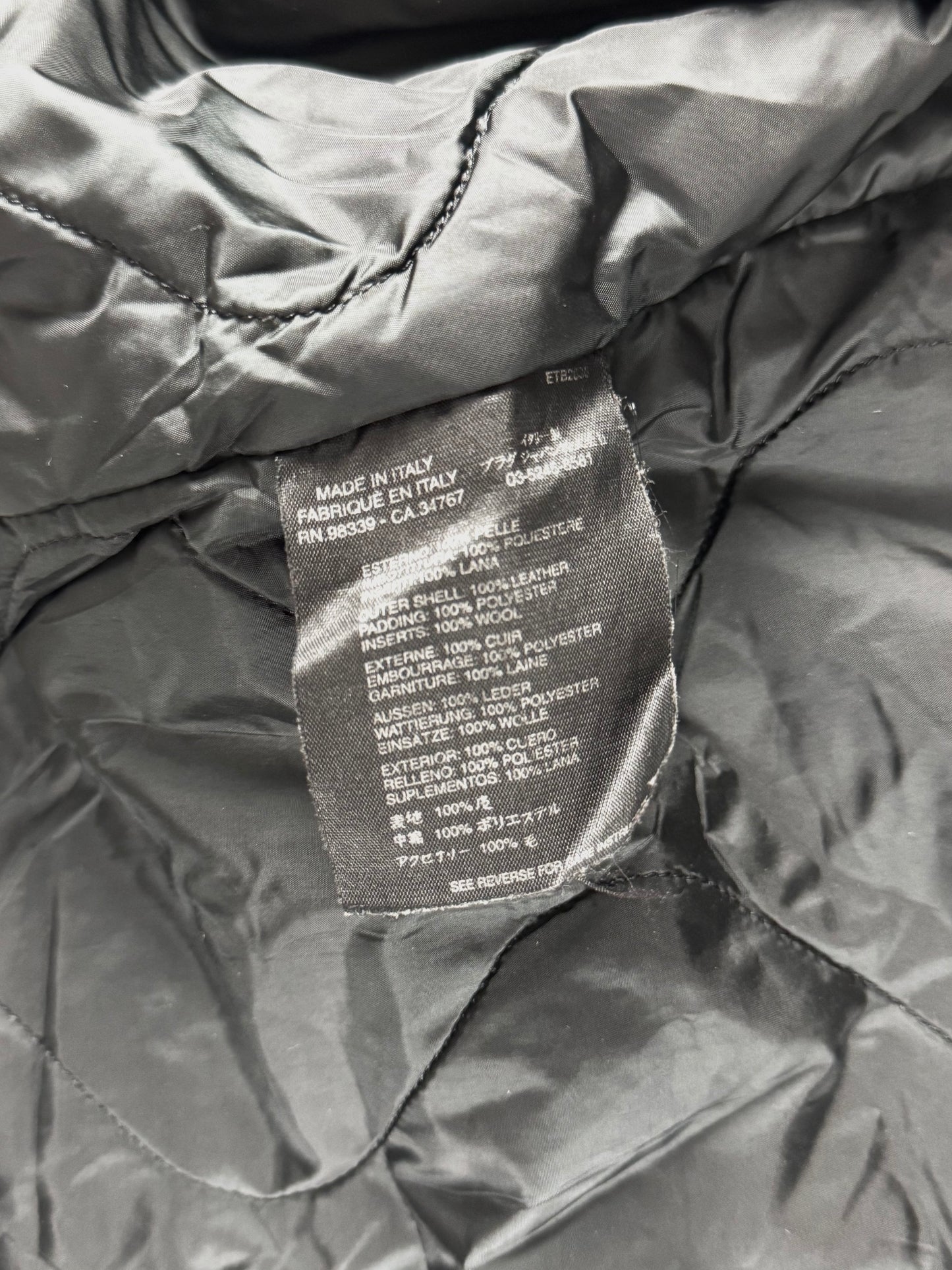 Prada Brown Wine Leather Moto Jacket 2000s - XS