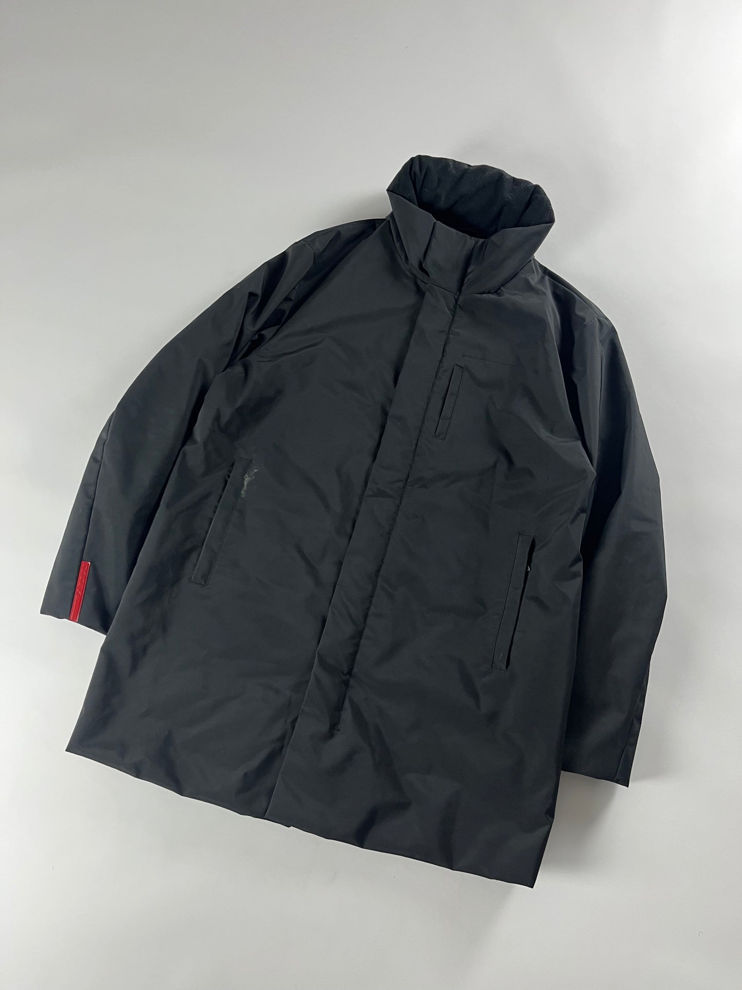 Prada Black Nylon Technical Parka Jacket FW 1999 - L