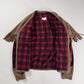 Maison Margiela x Pendleton Red Tartan Plaid Tan Knit Western Fringe Cardigan FW 2023 - XXL