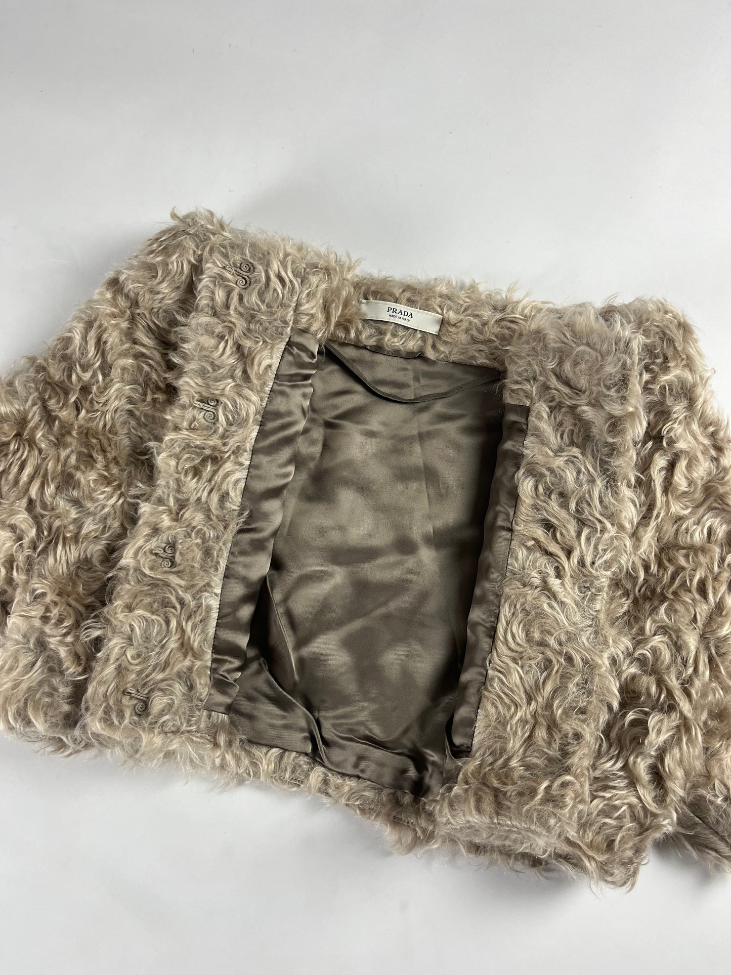 Prada Cream Mohair Scoop Neck Crop Top FW 2007 - XS