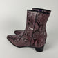Prada Purple Python Leather Boots FW 2000 - 40 IT/40,5 EU